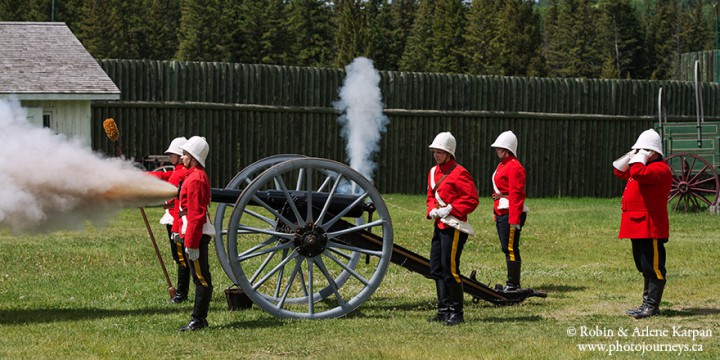 Firing gun Fort Walsh National Historic Site, Cypress Hills, Saskatchewan