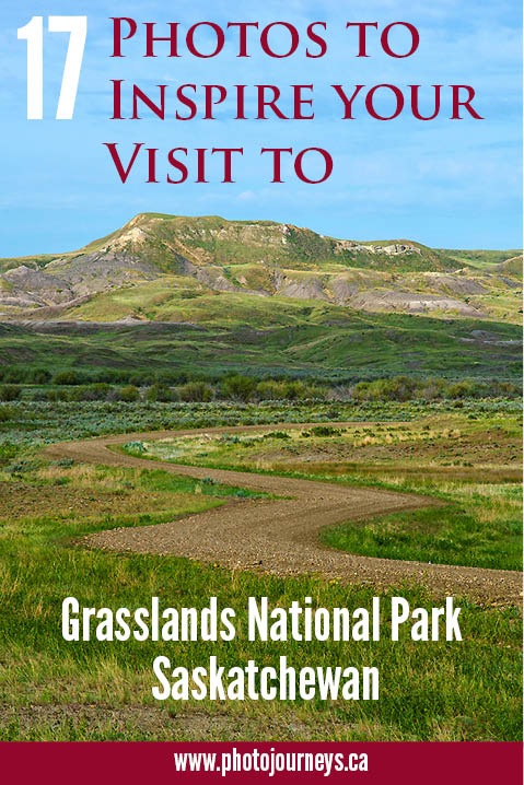 PIN for blog posting on Photos of Grasslands National Park