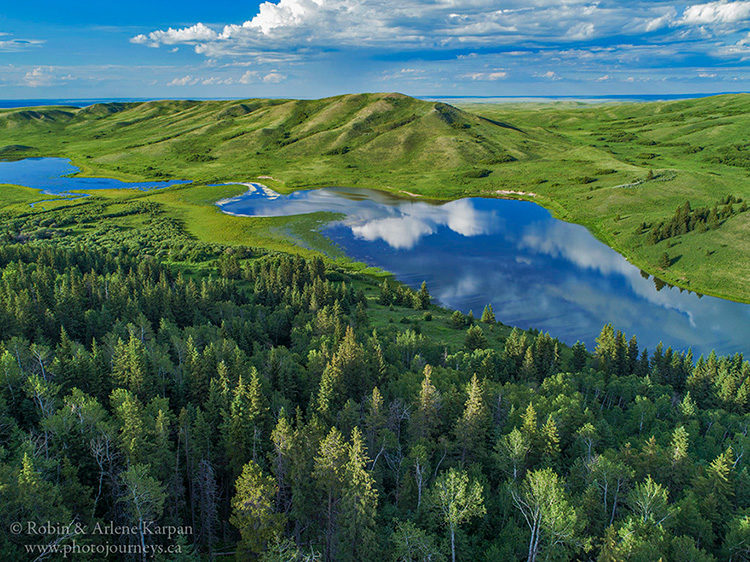 Adams Lake in the Cypress Hills, Saskatchewan.