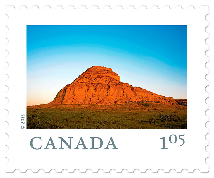 Castle Butte stamp from Photojourneys.ca