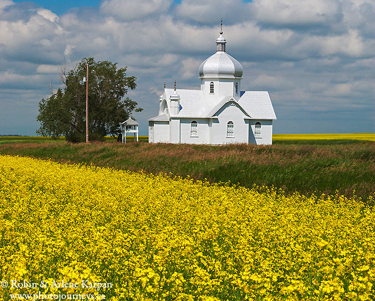 Holy Trinity Ukrainian Greek Orthodox Church near Smuts, Saskatchewan.