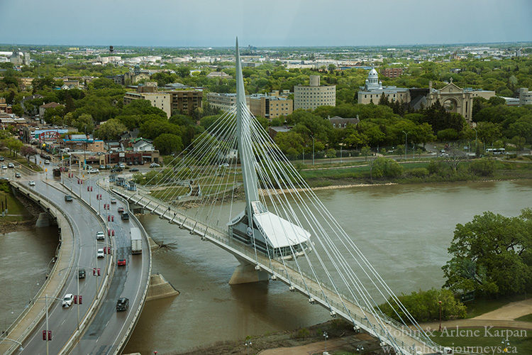 Esplanade Riel pedestrian bridge, Winnipeg, MB, Canada