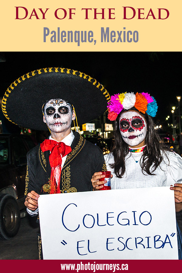 PIN for blog posting on Day of the Dead, Palenque, Mexico