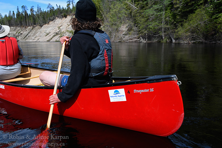 Canoeing on the Michipicoten River. Ontario