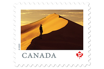 Postage stamp Athabasca Sand Dunes, Saskatchewan