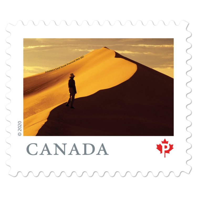Postage stamp Athabasca Sand Dunes, Saskatchewan