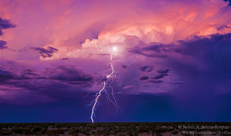 Storm clouds over Etosha National Park, Namibia.