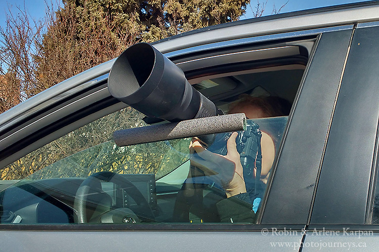 Photographing from a car