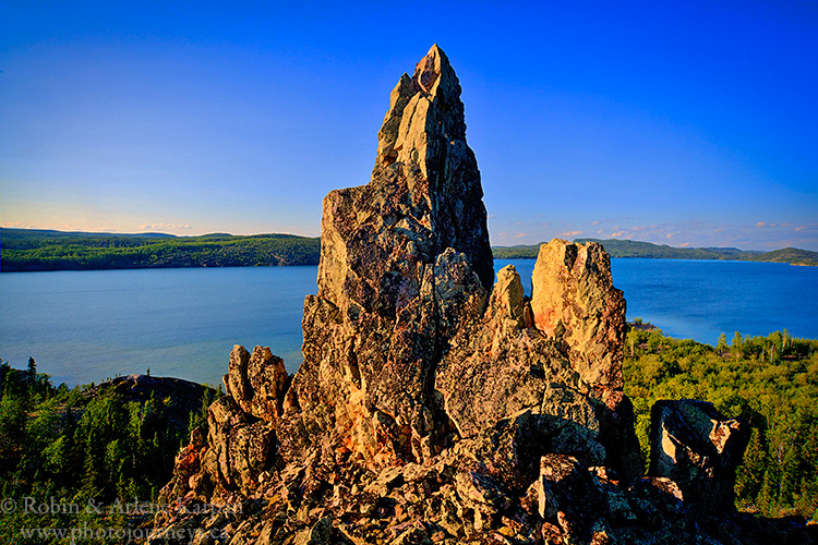 Pinnacle rock, north shore Lake Athabasca