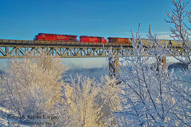 CP Rail Bridge, Saskatoon in winter