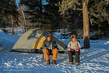 Winter camping, Saskatchewan