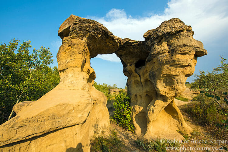 Sandstone formations at Roche Percee