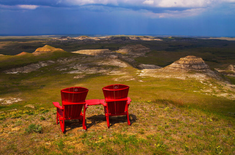 Badlands viewpoint, Grasslands National Park, Saskatchewan