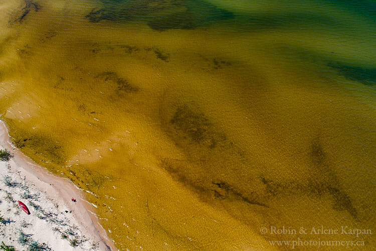 Lake Athabasca using drone, Saskatchewan