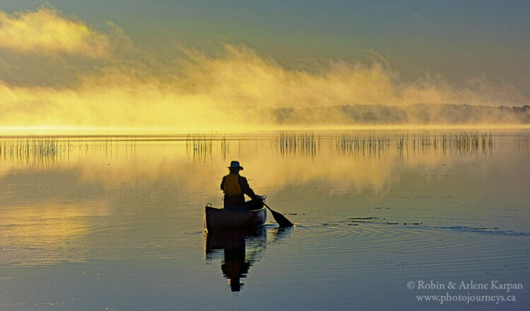 Paddling on Namekus Lake, Prince Albert National Park, Saskatchewan from Photojourneys.ca