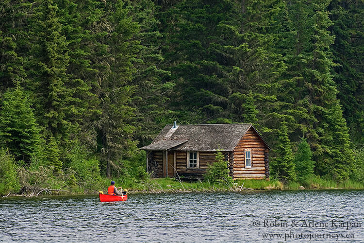 Grey Owl's Cabin, Ajawaan Lake, Prince Albert National Park, Saskatchewan.