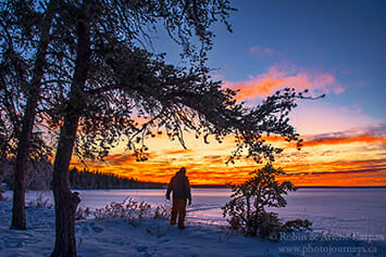 Waskesiu Lake winter, Prince Albert National Park, Saskatchewan