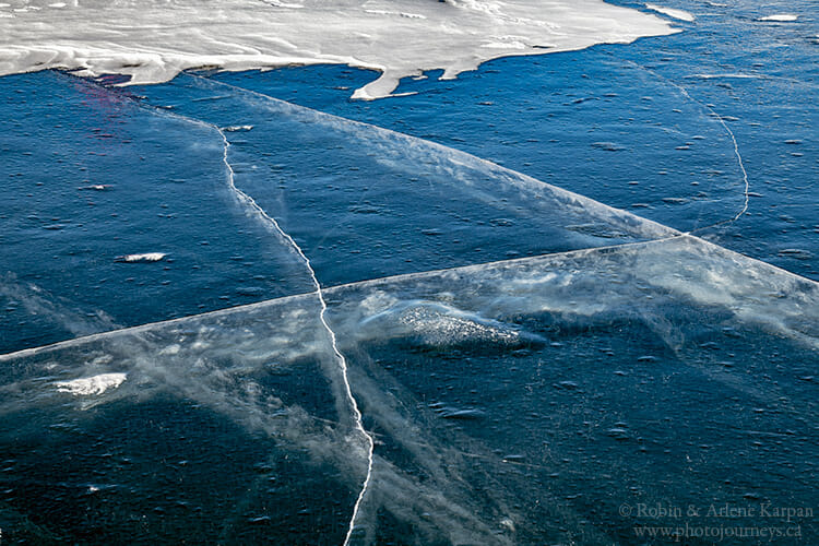 Ice, Minnewanka Lake, Banff National Park, Alberta