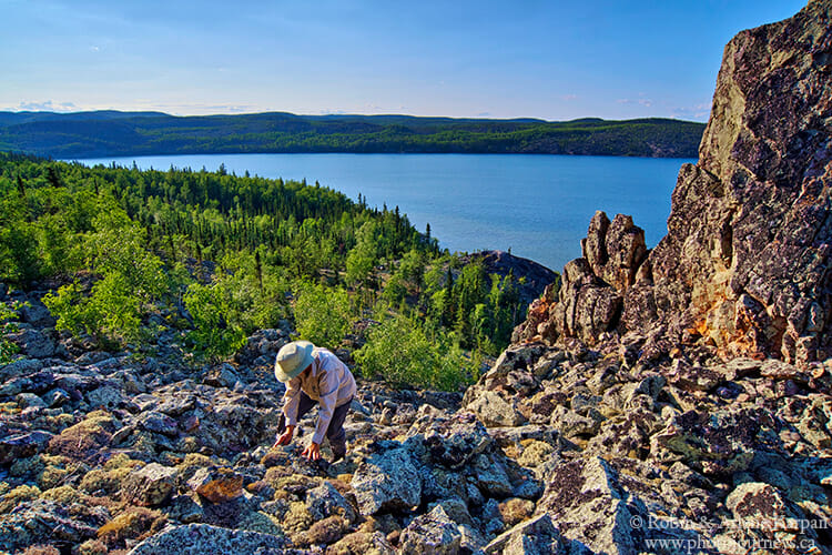 Pinnacle Rock, Lodge, Bay, Lake Athabasca, Saskatchewan