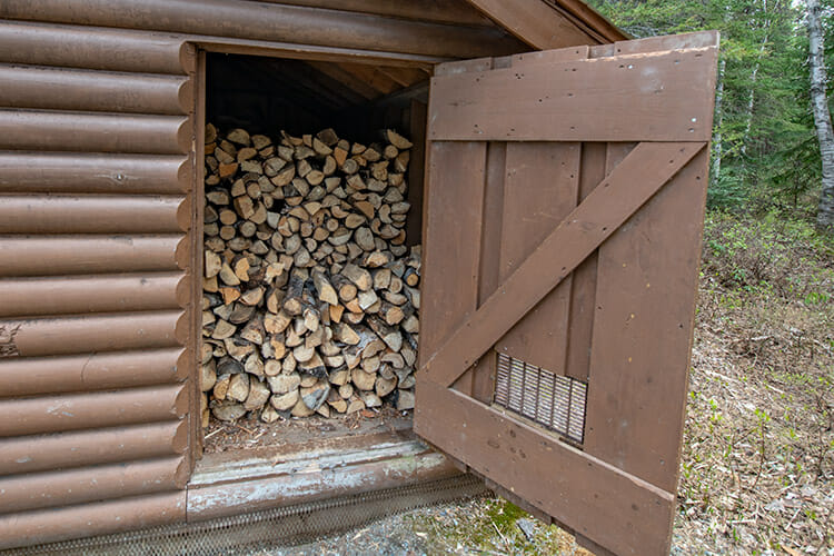 Wood shed, Aiguebelle National Park, Quebec