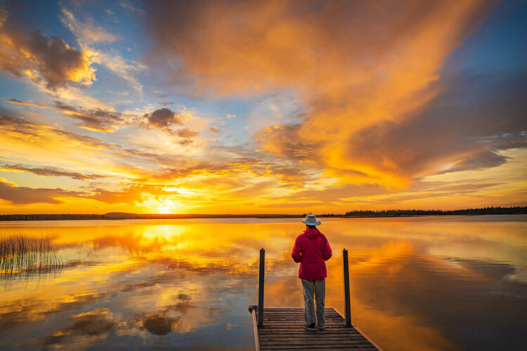 Favorite landscape photoAnglin Lake sunset, Saskatchewan