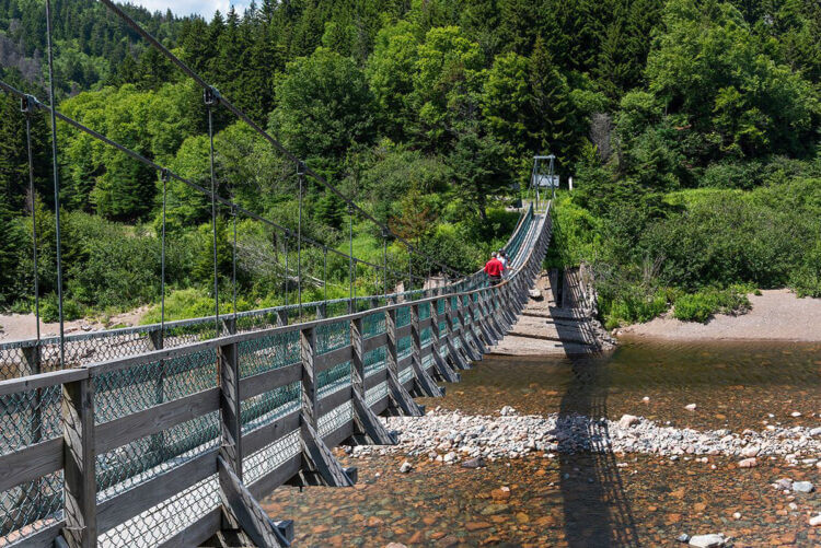 Suspension bridge, Fundy Trail Parkway, New Brunswick
