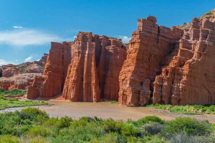 Los Castillos or Castle Formation near Cafayate, Argentina.