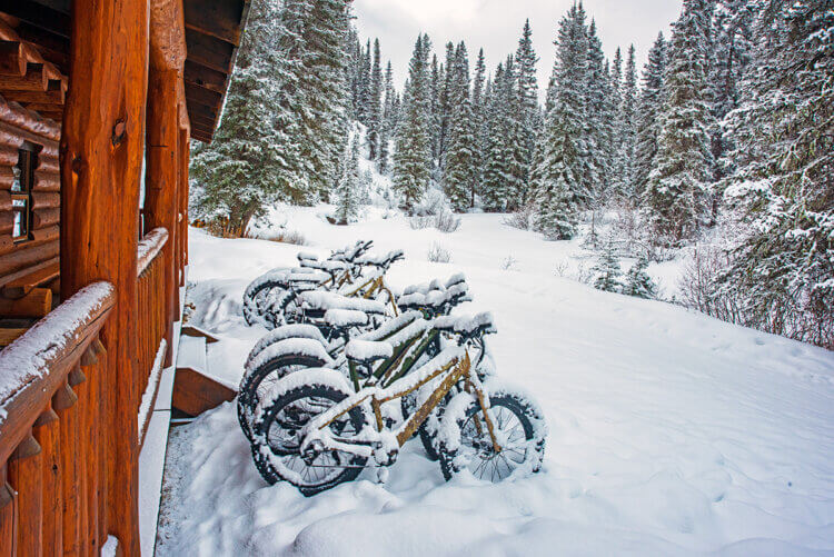 Winter e-fat-bike trip to Sundance Lodge near Banff, AB.