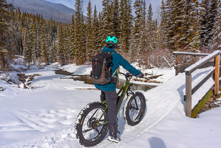 Winter e-fat-bike trip to Sundance Lodge near Banff, AB.