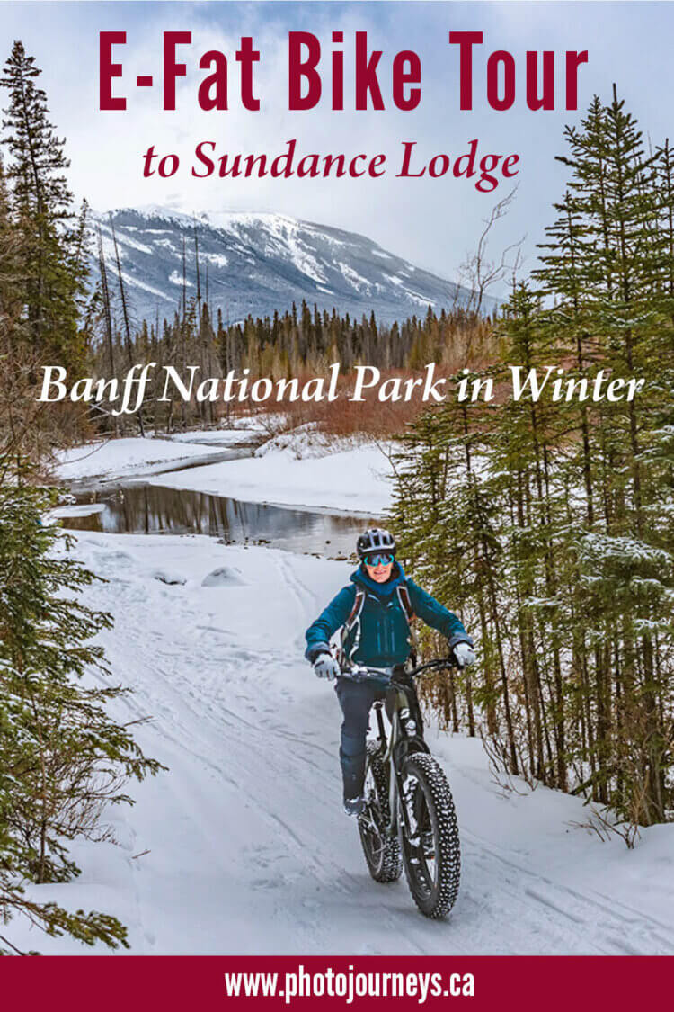PIN for E-fat bike Winter Tour to Sundance Lodge, Banff National Park, Canada