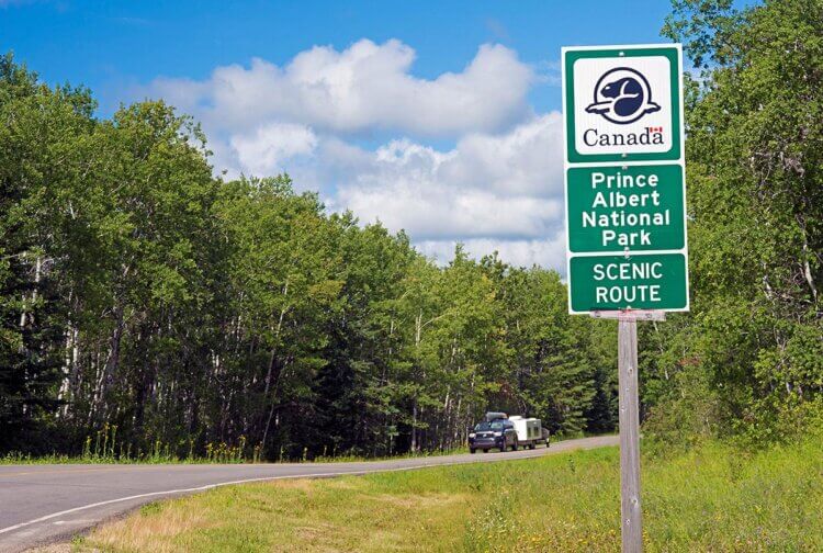 Road to Prince Albert National Park, Saskatchewan