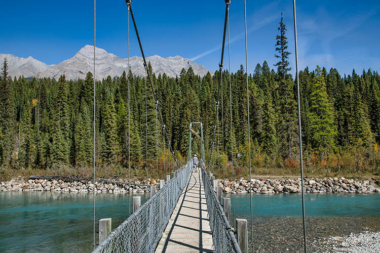 Kootenay National Park suspension bridge, BC