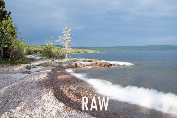 RAW file Lake Superior, Canada