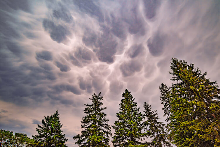 Mammatus clouds, Saskatchewan.