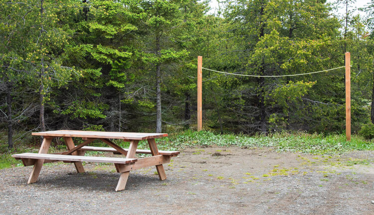 Campsite in Parc national du Bic, Quebec.