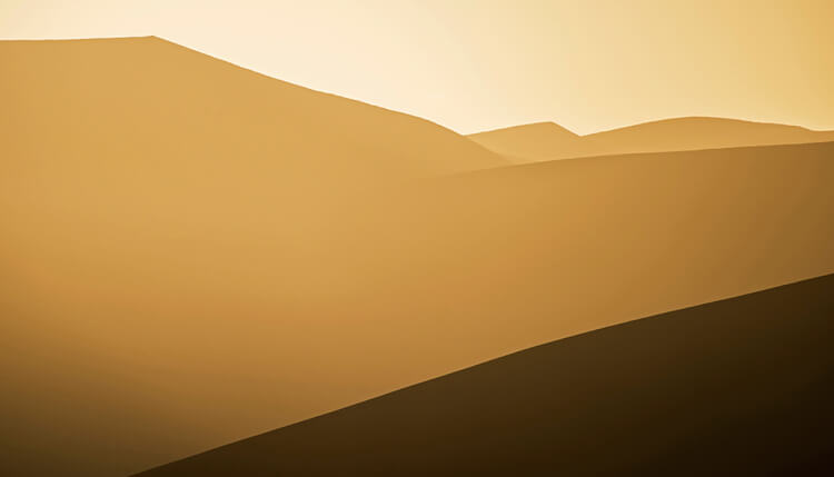 Abstract patterns in layers of sand dunes, Namibia.