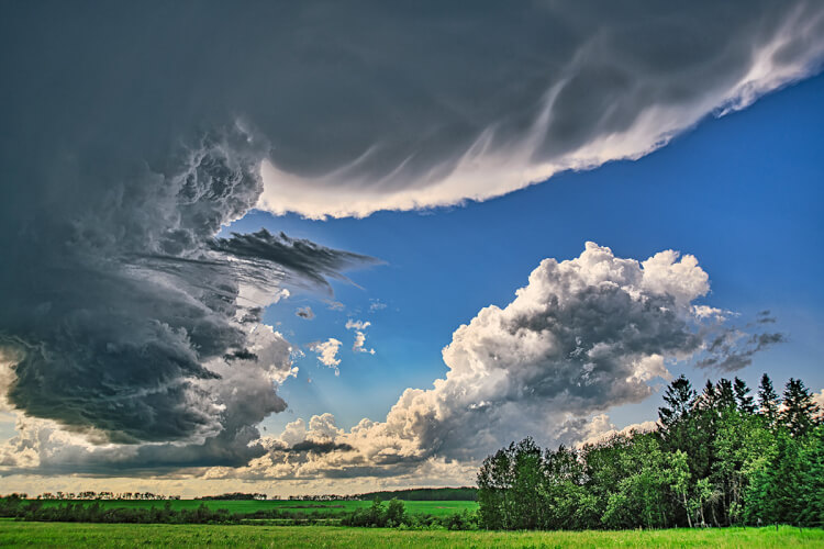 Storm clouds forming, Thickwood Hills, Saskatchewan
