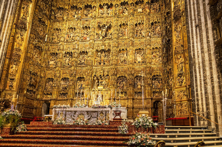 Altar, Cathedral of Seville, Spain.
