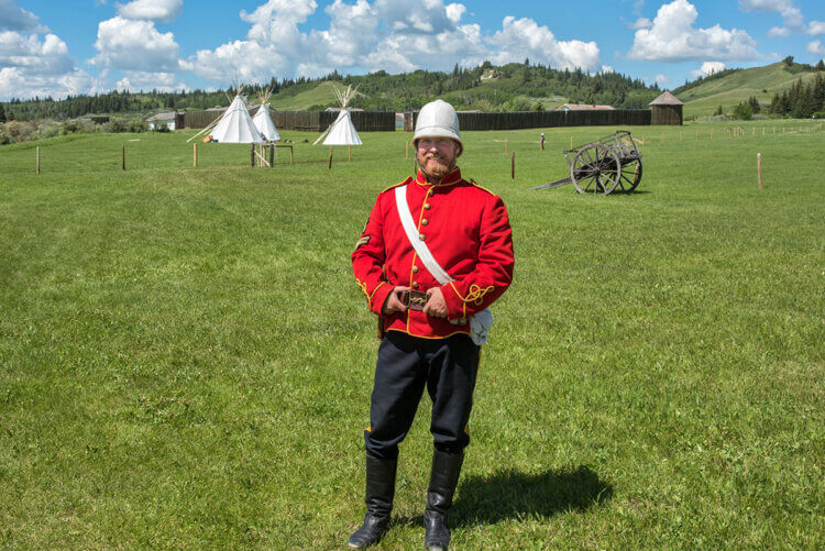 Mountie at Fort Walsh National Historic Site, Saskatchewan