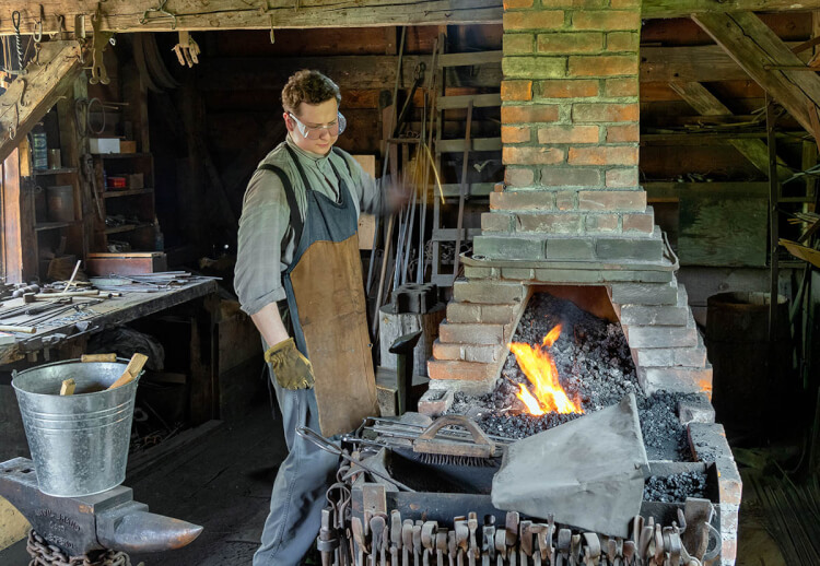 Blacksmith, King's Landing, New Brunswick.