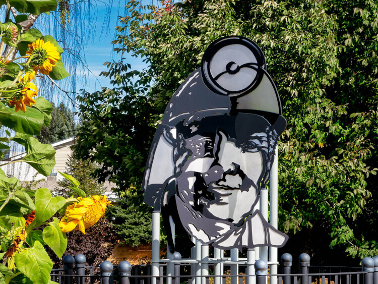 Miner sculpture, Fernie, BC