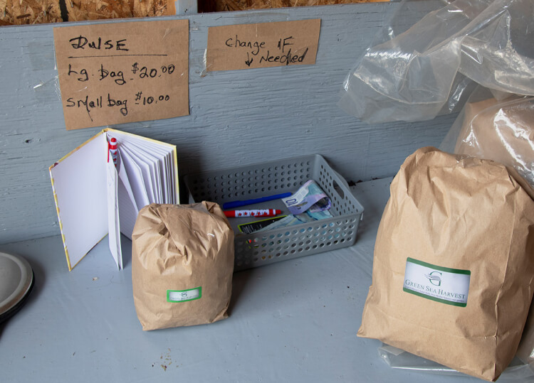 Packaged dulse, Grand Manan Island, New Brunswick.