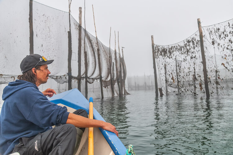 Fish trap near Grand Manan Island, New Brunswick.