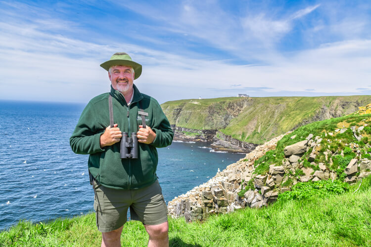 Interpreter, Cape St. Mary's Ecological Reserve, Newfoundland.