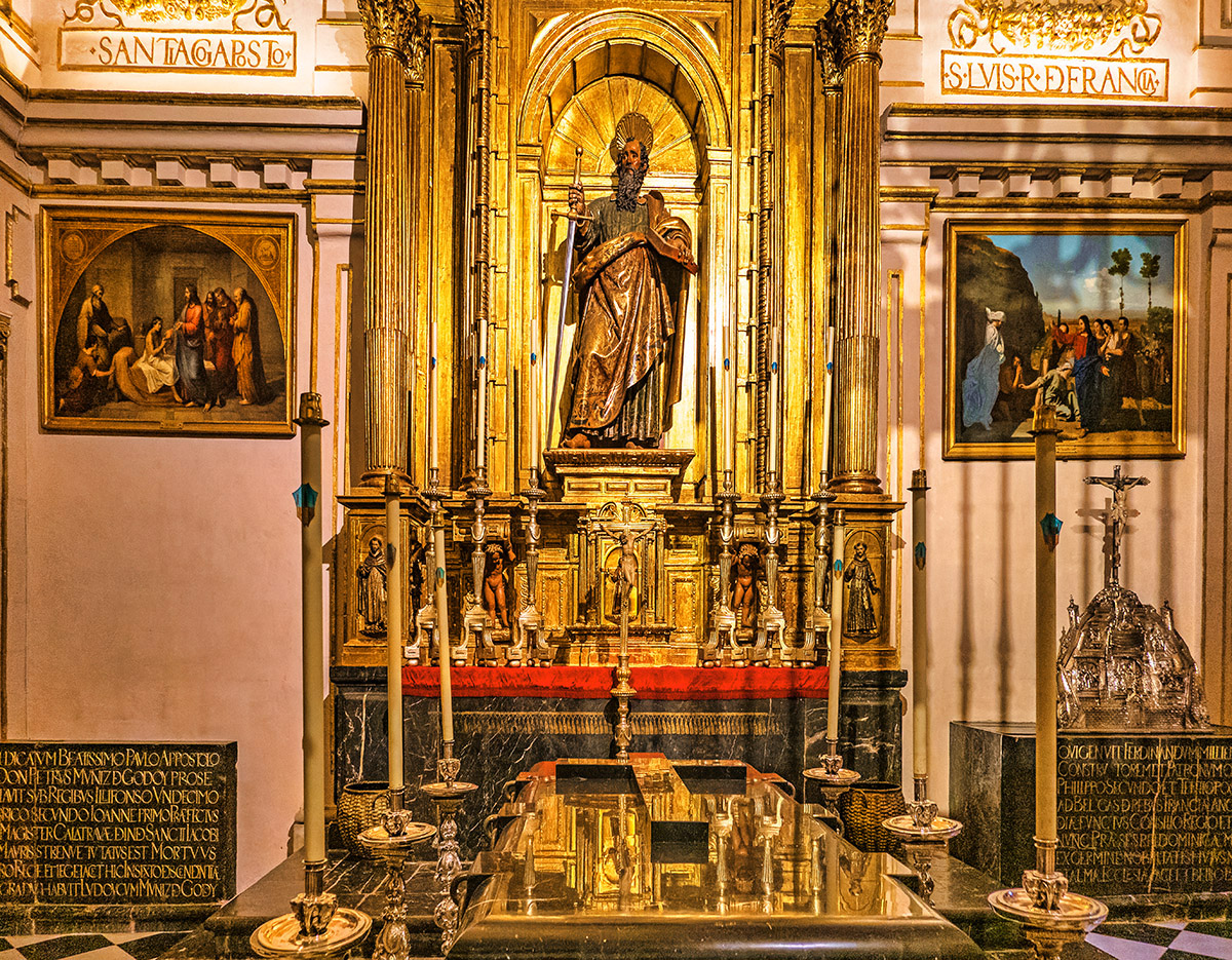 Catholic altar, Great Mosque of Cordoba, Spain.