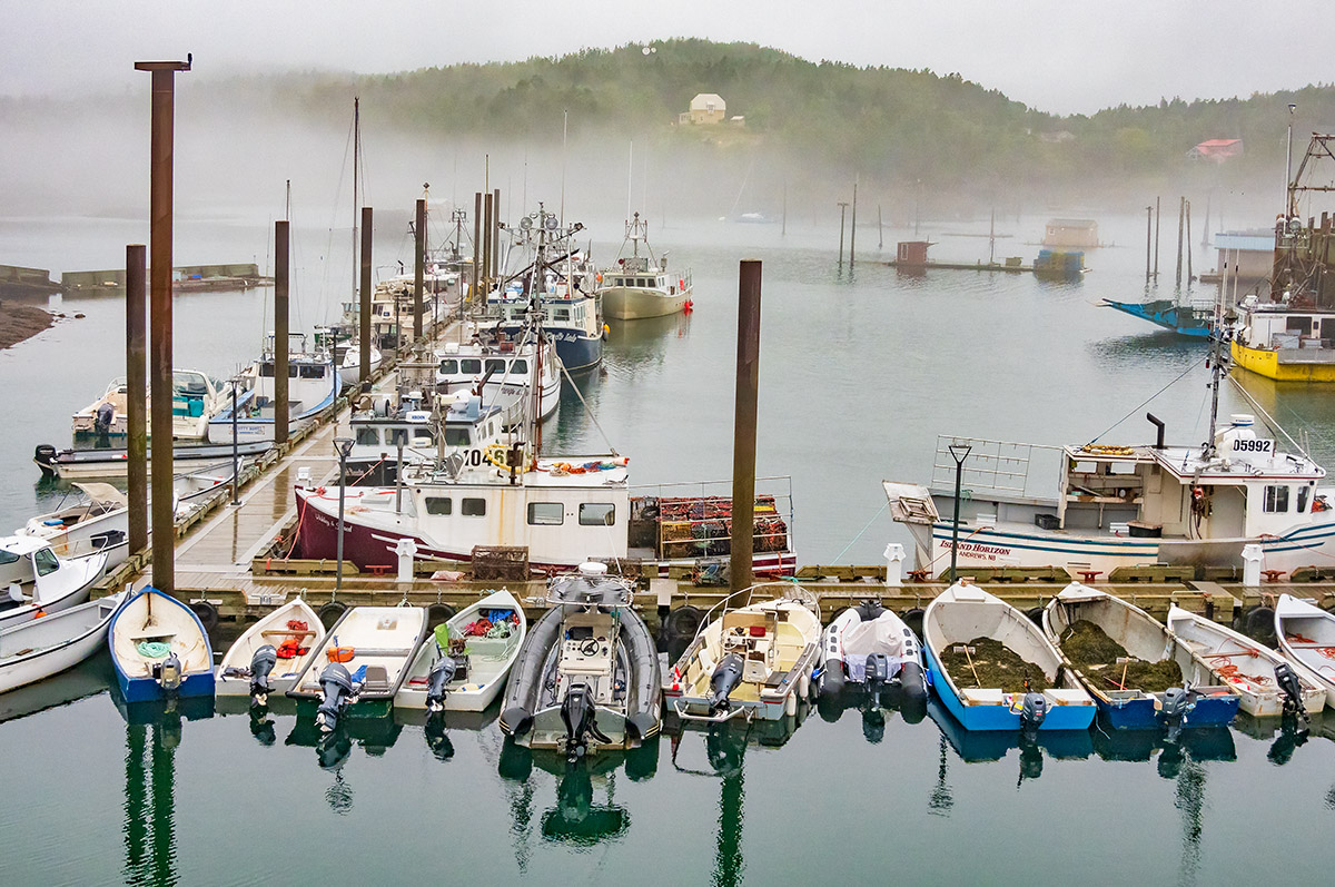 Boat dock on Deer Island, New Brunswick.