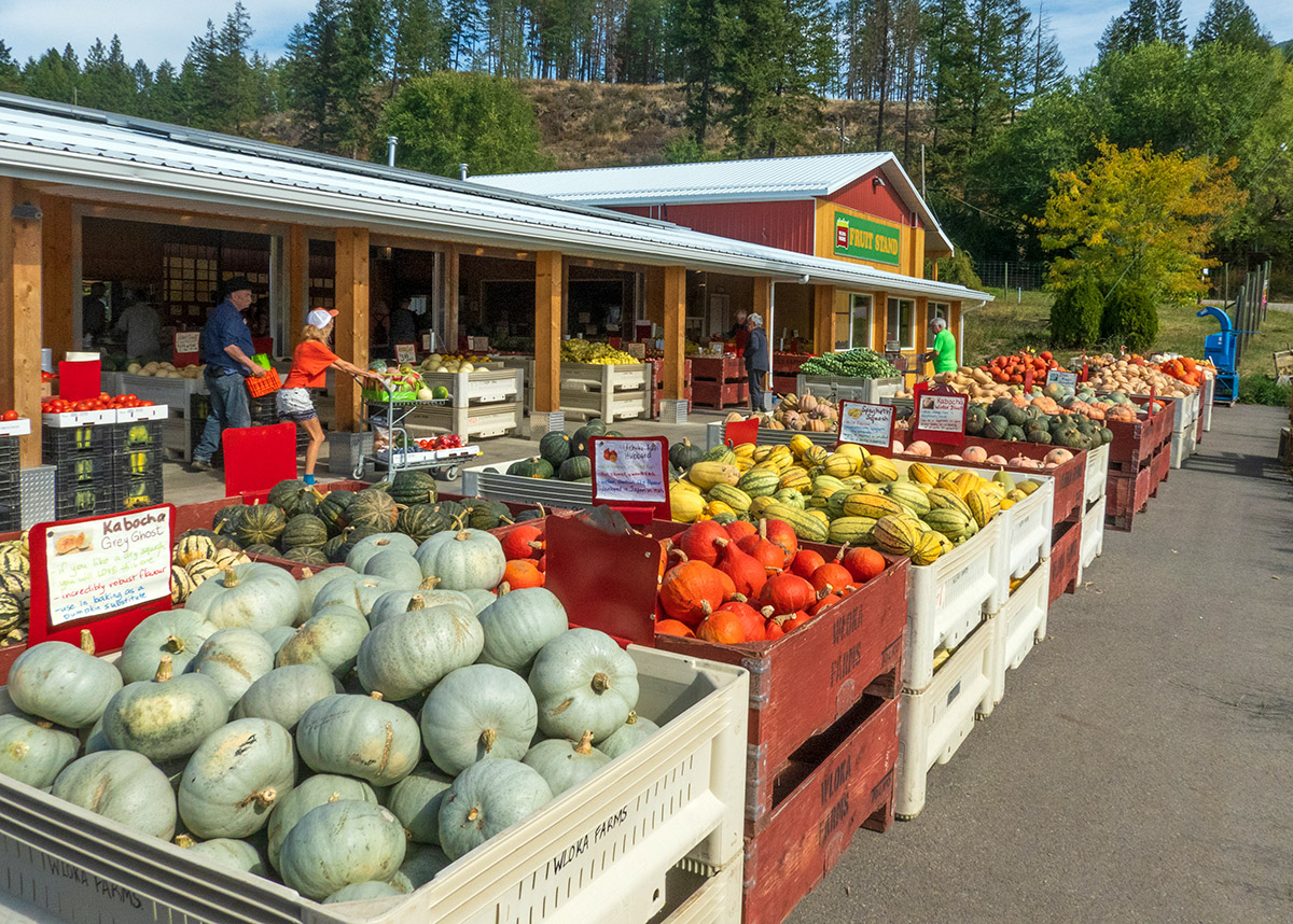 Creston, BC produce stand.