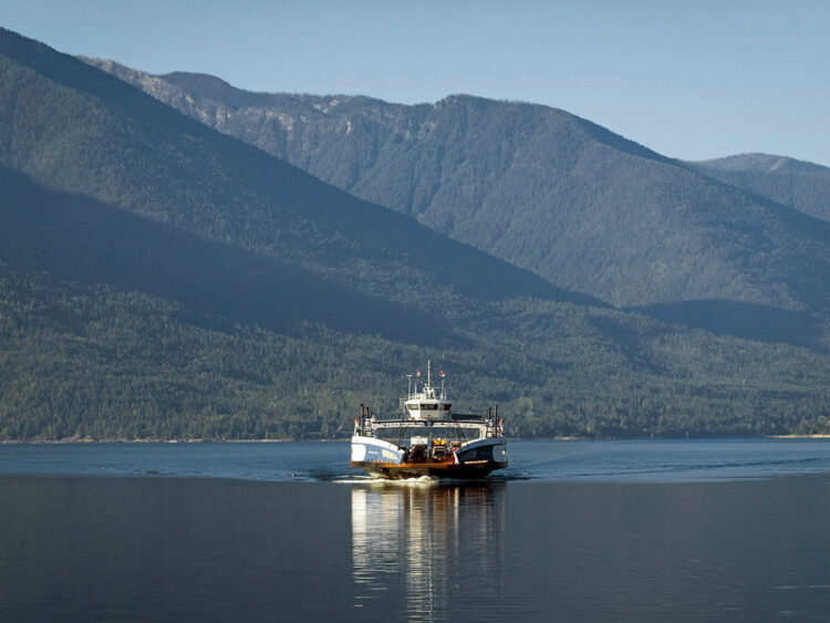 Ferry across Kootenay Lake, BC