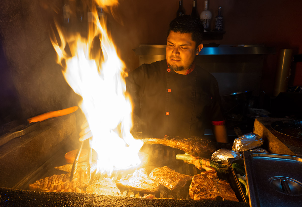 The barbecue at Serrano, Loreto, Mexico