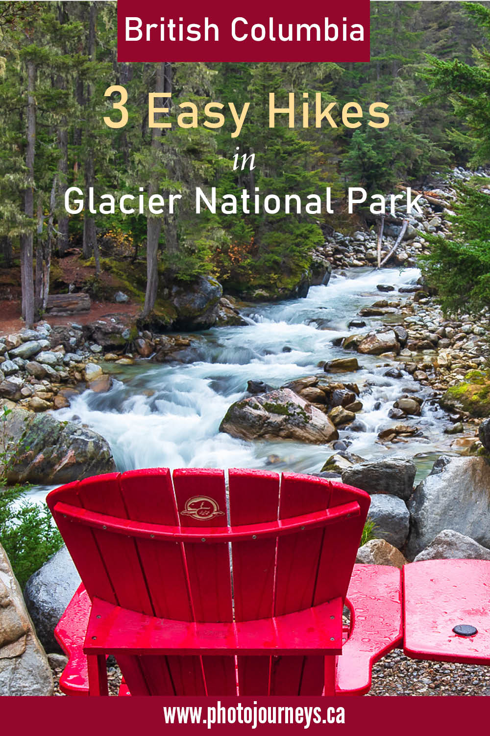 PIN for 3 Easy Hikes in Glacier National Park, BC